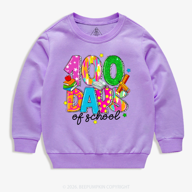 Bright & Fun 100 Days of School Toddler&Kid's Sweatshirt