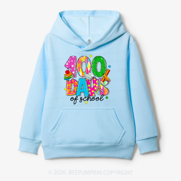 Bright & Fun 100 Days of School Toddler&Kid's Hoodies