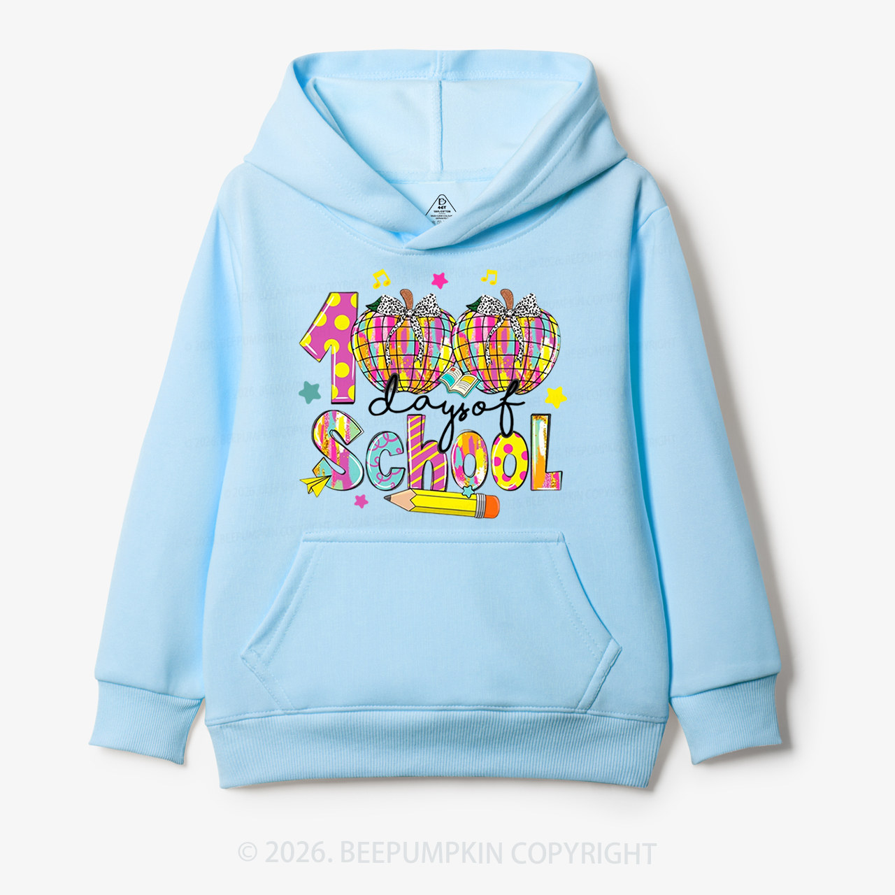 Bow & Plaid 100 Days of School Toddler&Kid's Hoodies