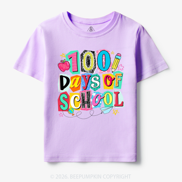 Color Pop 100 Days of School Toddler&Kid's Tees