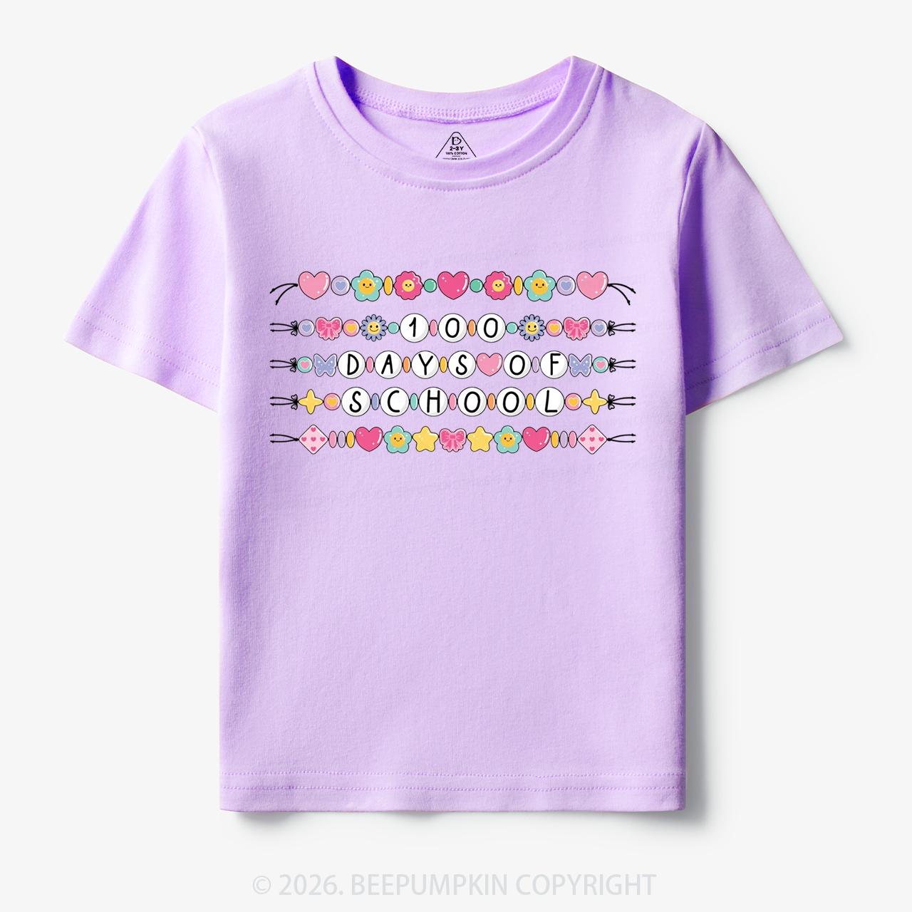 100 Days of School Beaded Bracelet Toddler&Kid's Tees