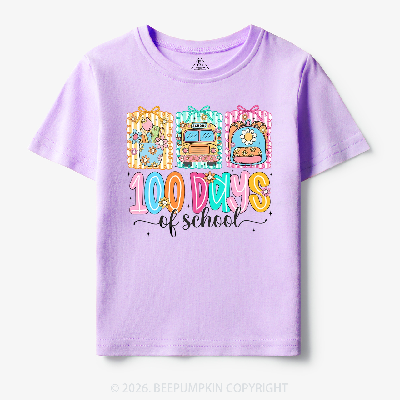 Classroom Art 100 Days of School Toddler&Kid's Tees