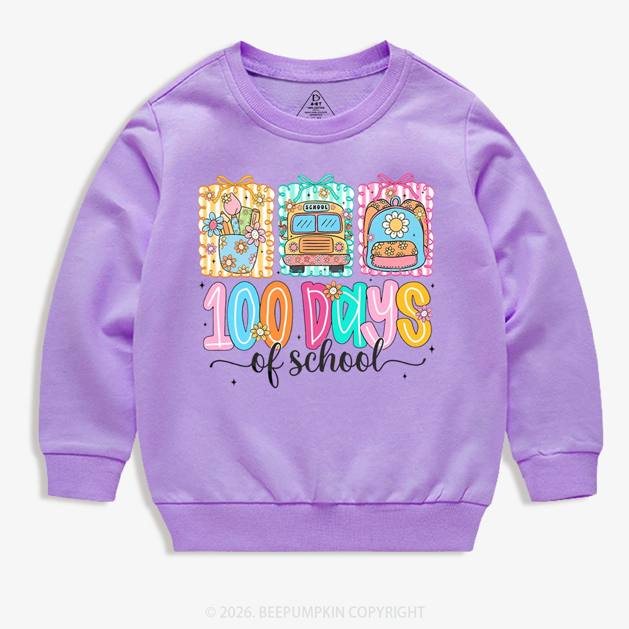 Classroom Art 100 Days of School Toddler&Kid's Sweatshirt