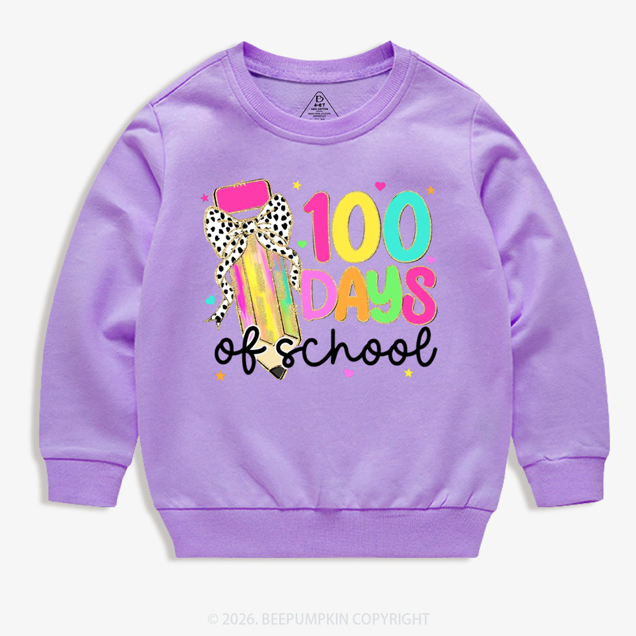 Pink Pencil Celebration 100 Days of School Toddler&Kid's Sweatshirt
