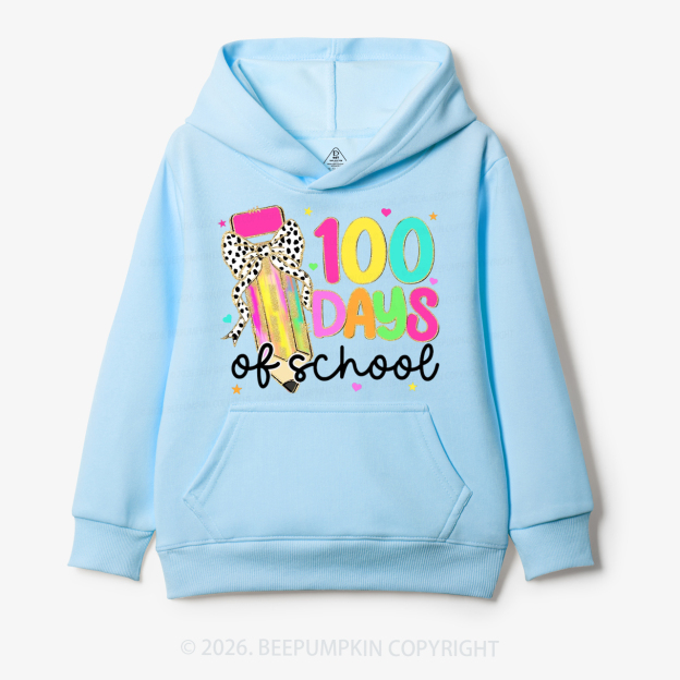 Pink Pencil Celebration 100 Days of School Toddler&Kid's Hoodies