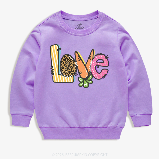 Easter Carrot Love Kid's Sweatshirt