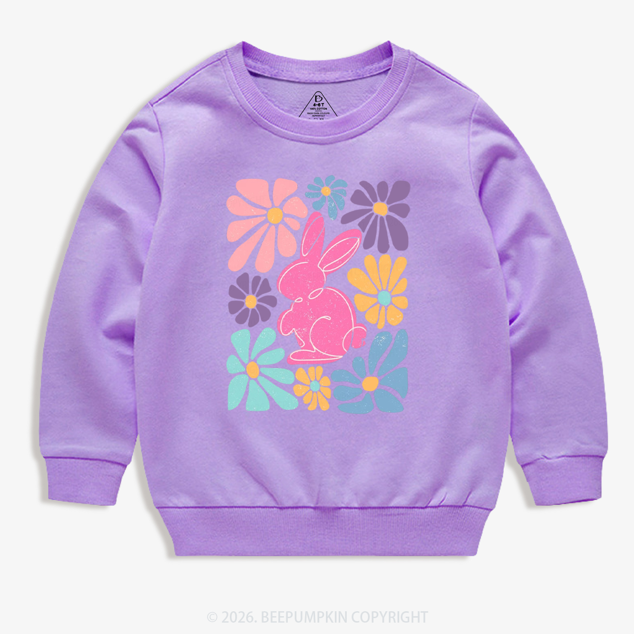 Easter Bunny Floral Kid's Sweatshirt