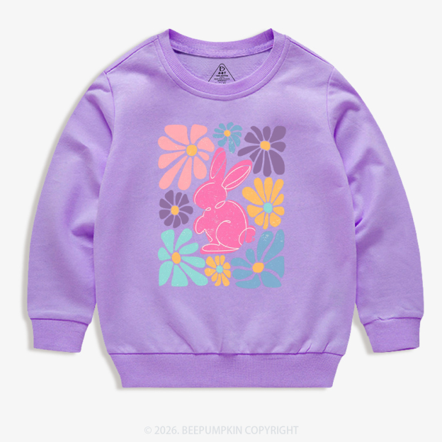 Easter Bunny Floral Kid's Sweatshirt