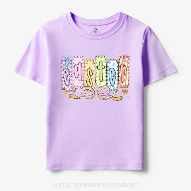 Cute Pastel Preppy Coquette Easter Toddler&Kid's Tees