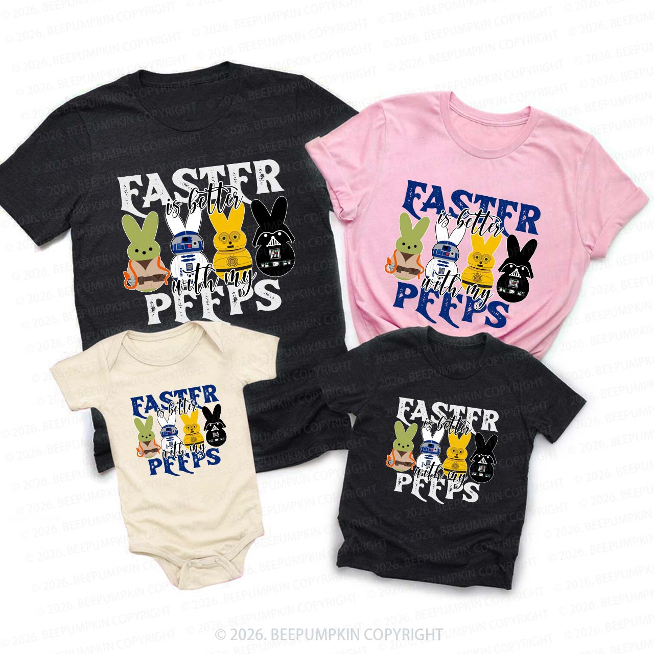 Easter Is Better With My Peeps Family Matching T-Shirts
