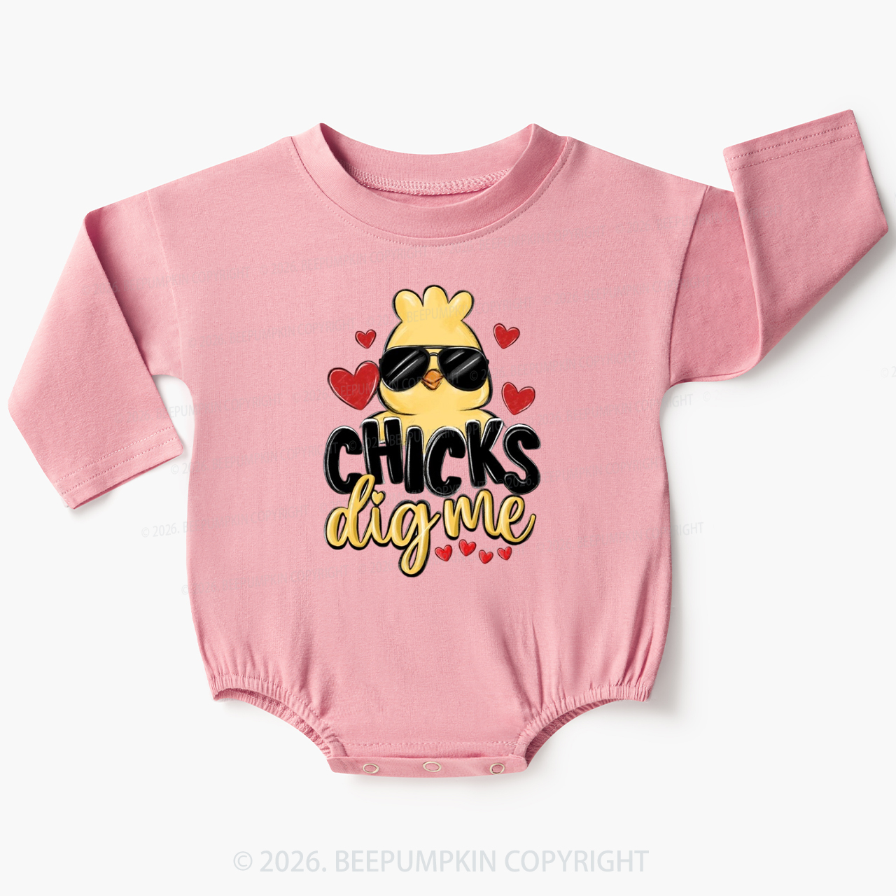 Chicks Dig Me Easter Baby Bubble Romper