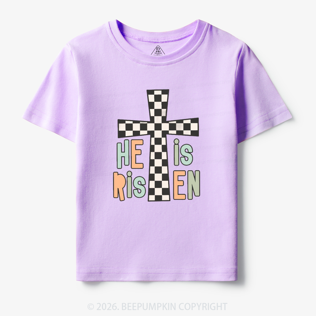 He Is Risen Easter Trendy Christian Toddler&Kid's Tees