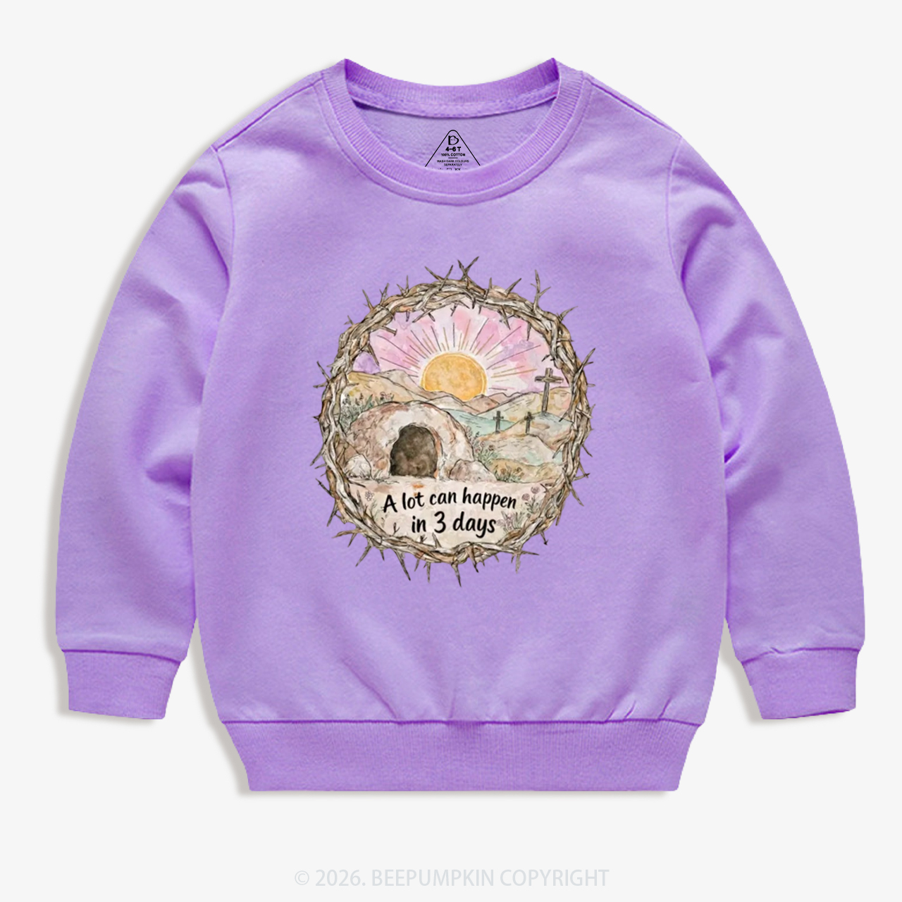 A Lot Can Happen in 3 Days Christian Kid's Sweatshirt