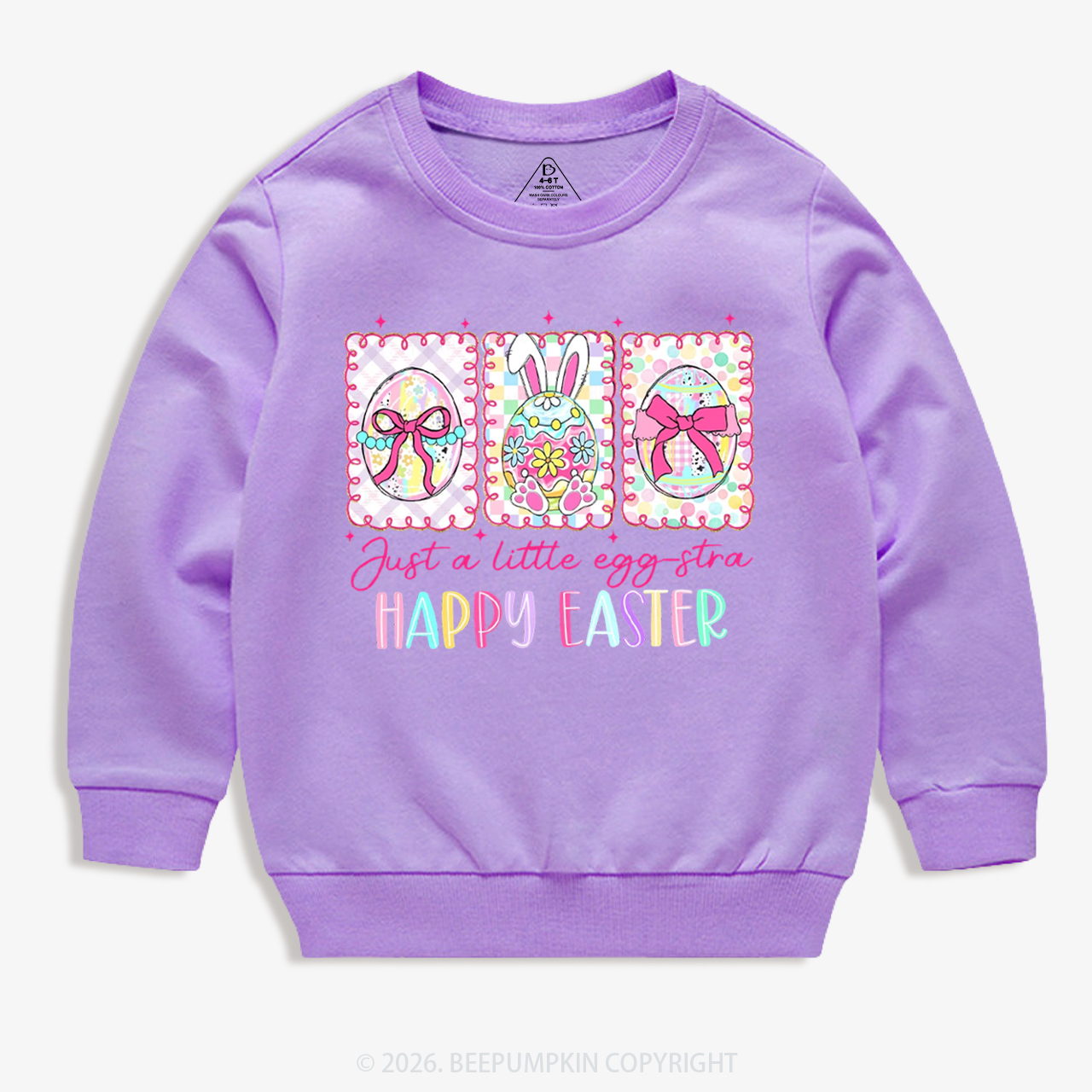 Just A Little Egg Star Easter Kid's Sweatshirt