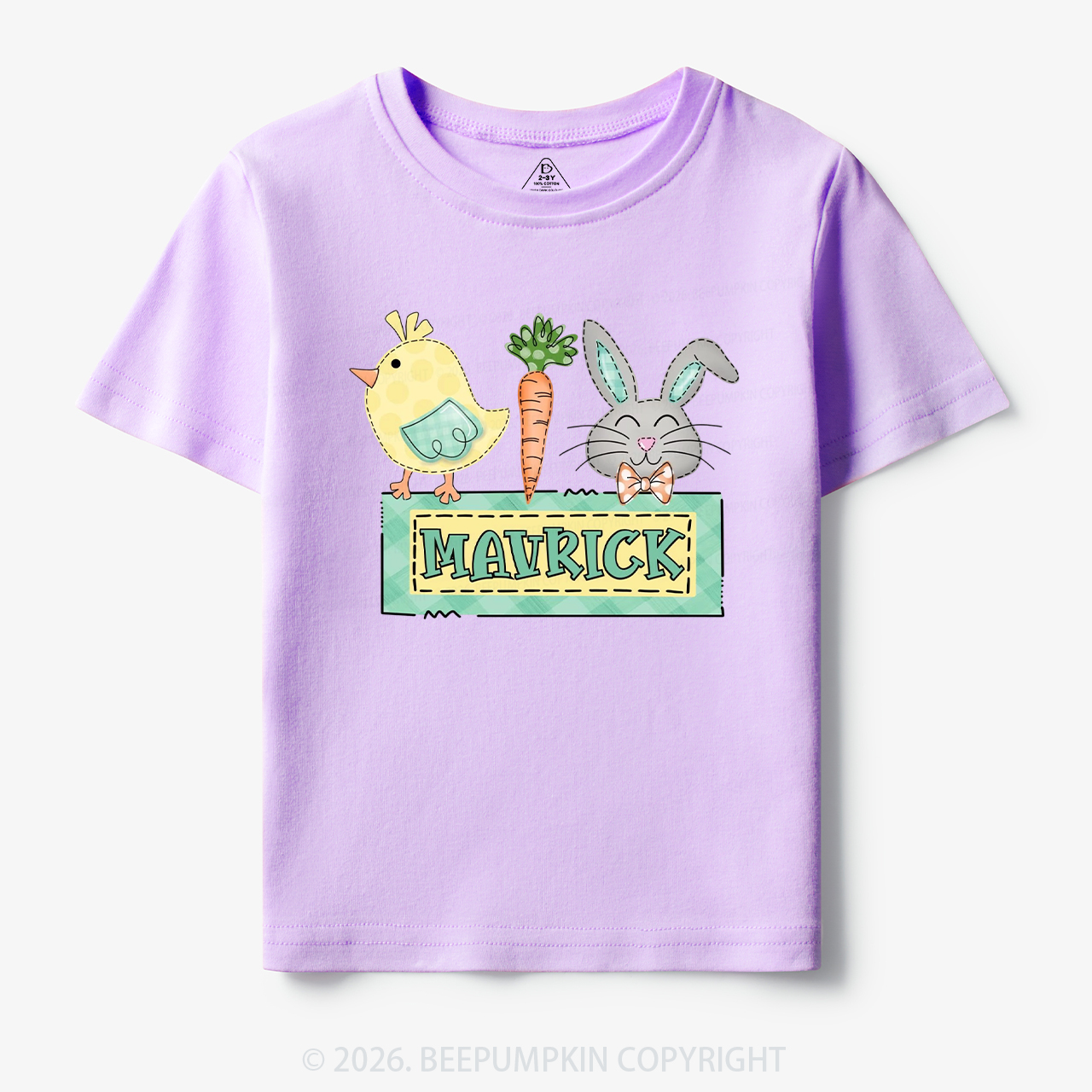 Personalized Name Easter Bunny Carrot Toddler&Kid's Tees