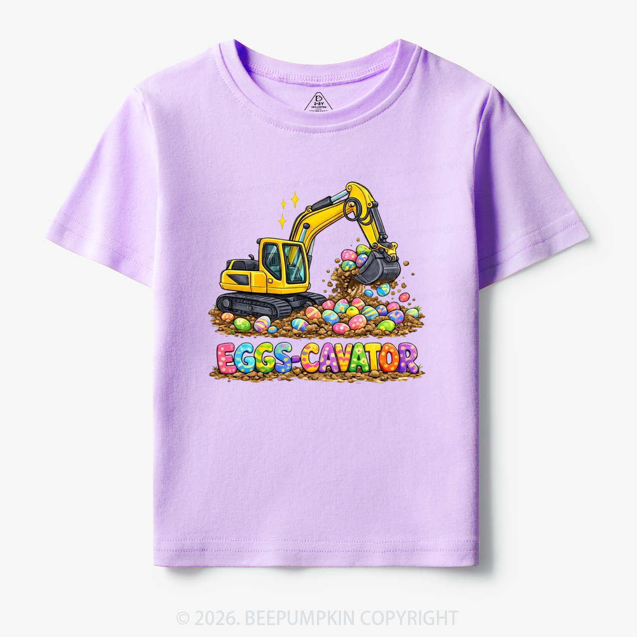 Eggs-Cavator Excavator Easter Toddler&Kid's Tees