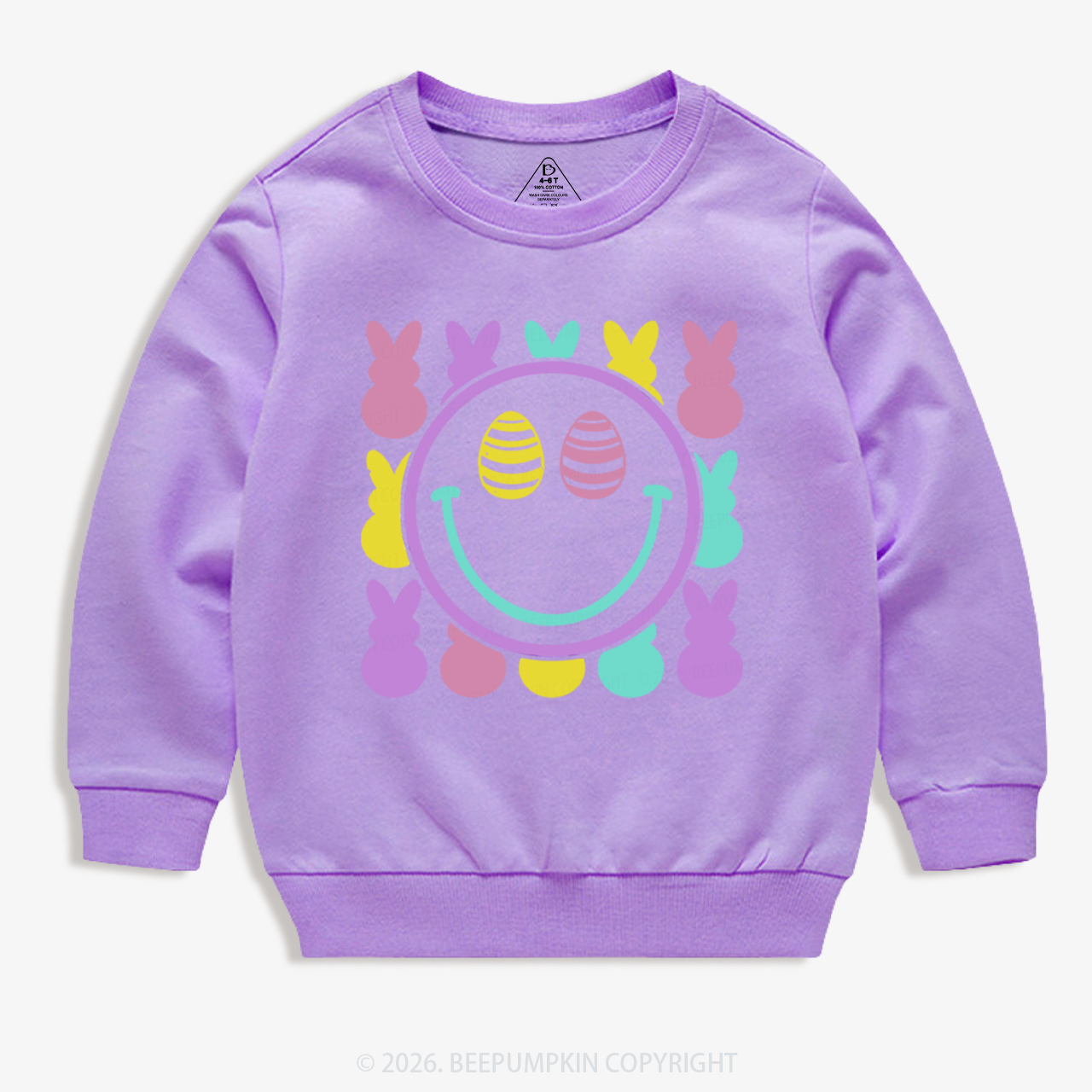 Easter Smiley Chilling Peeps Kid's Sweatshirt