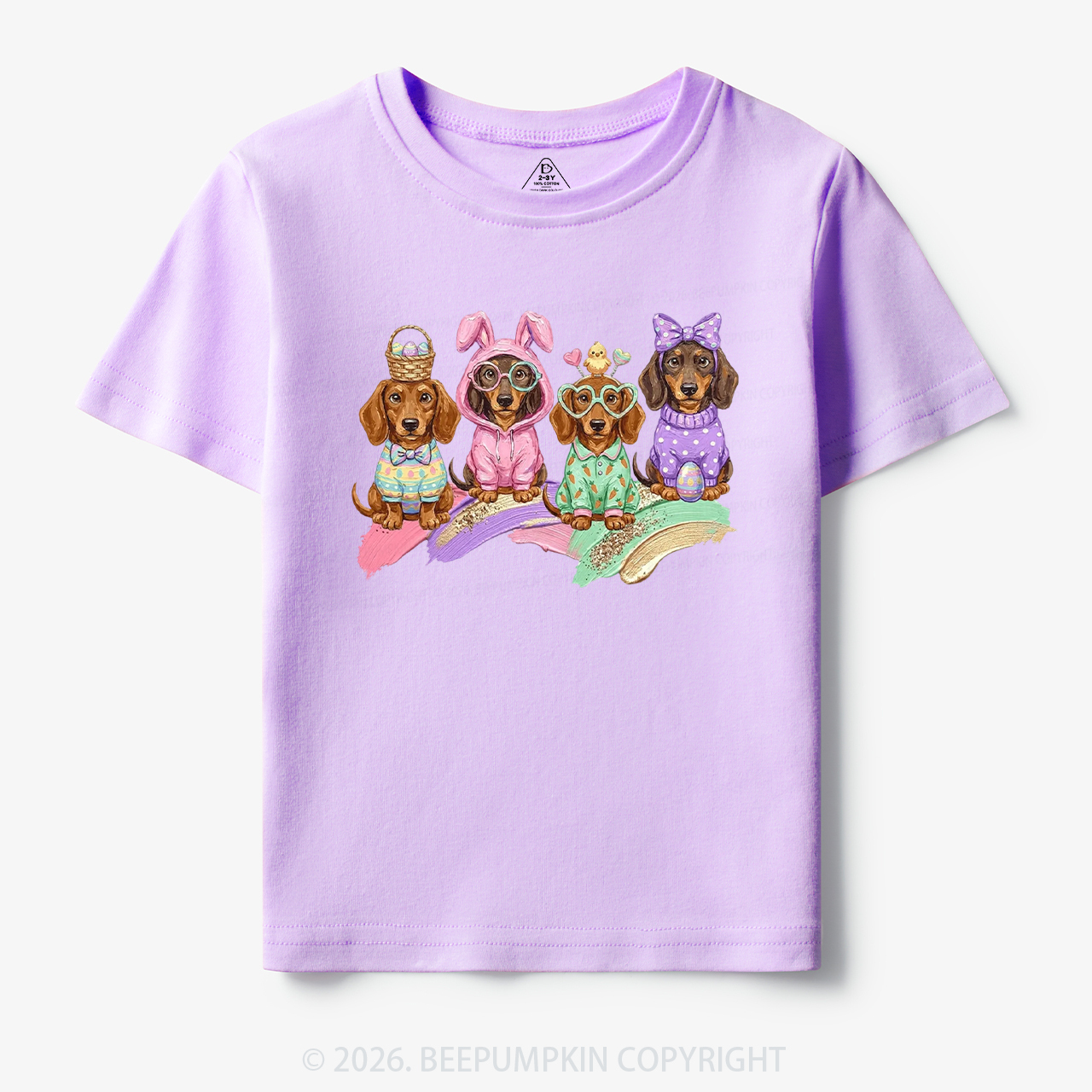 Easter Dog Cute Dachshund Toddler&Kid's Tees