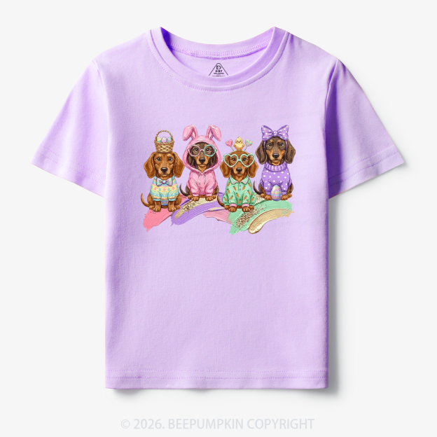 Easter Dog Cute Dachshund Toddler&Kid's Tees