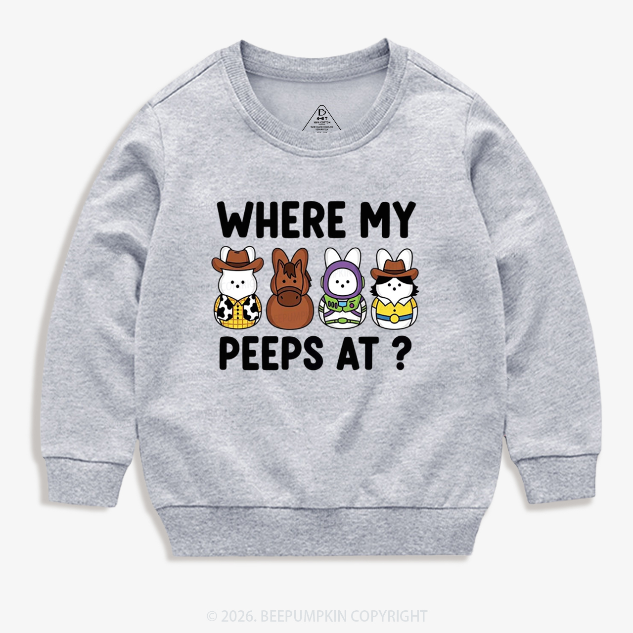 Where My Peeps At Easter Kid's Sweatshirt