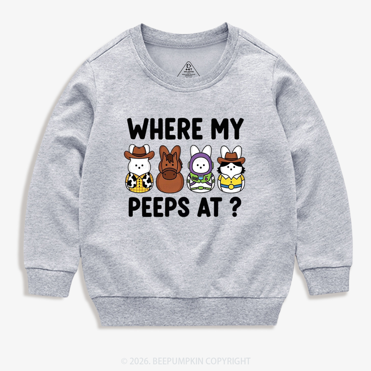Where My Peeps At Easter Kid's Sweatshirt