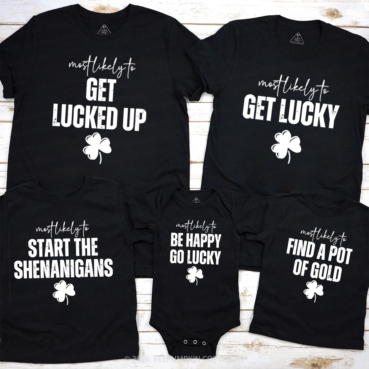 St Patricks Day Most Likely To Family Matching T-Shirts