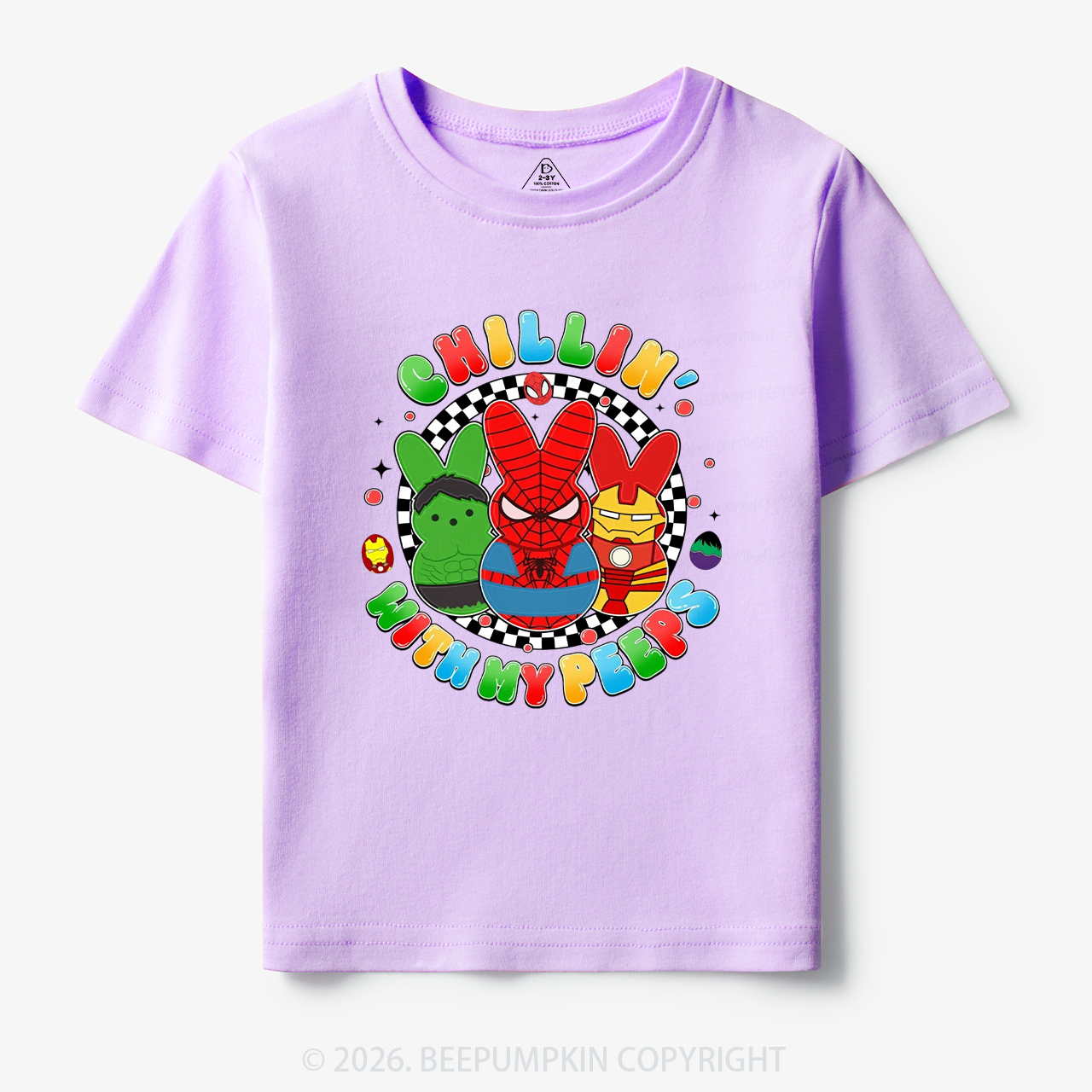 Cartoon Chillin With My Bunny Easter Toddler&Kid's Tees