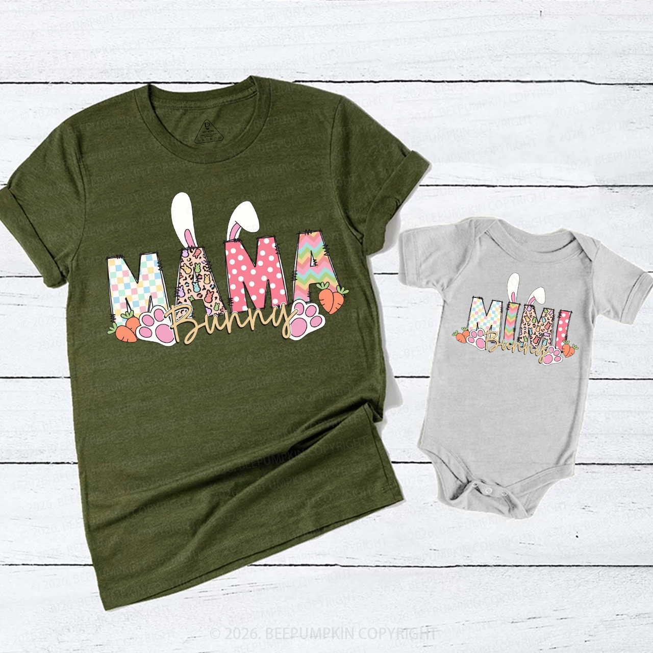 Bunny Easter Mom&Me Matching T-Shirts