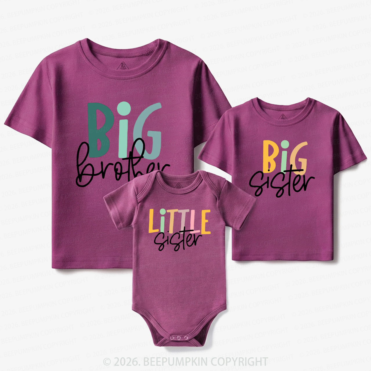 Big & Little Bond Matching Tees For Siblings