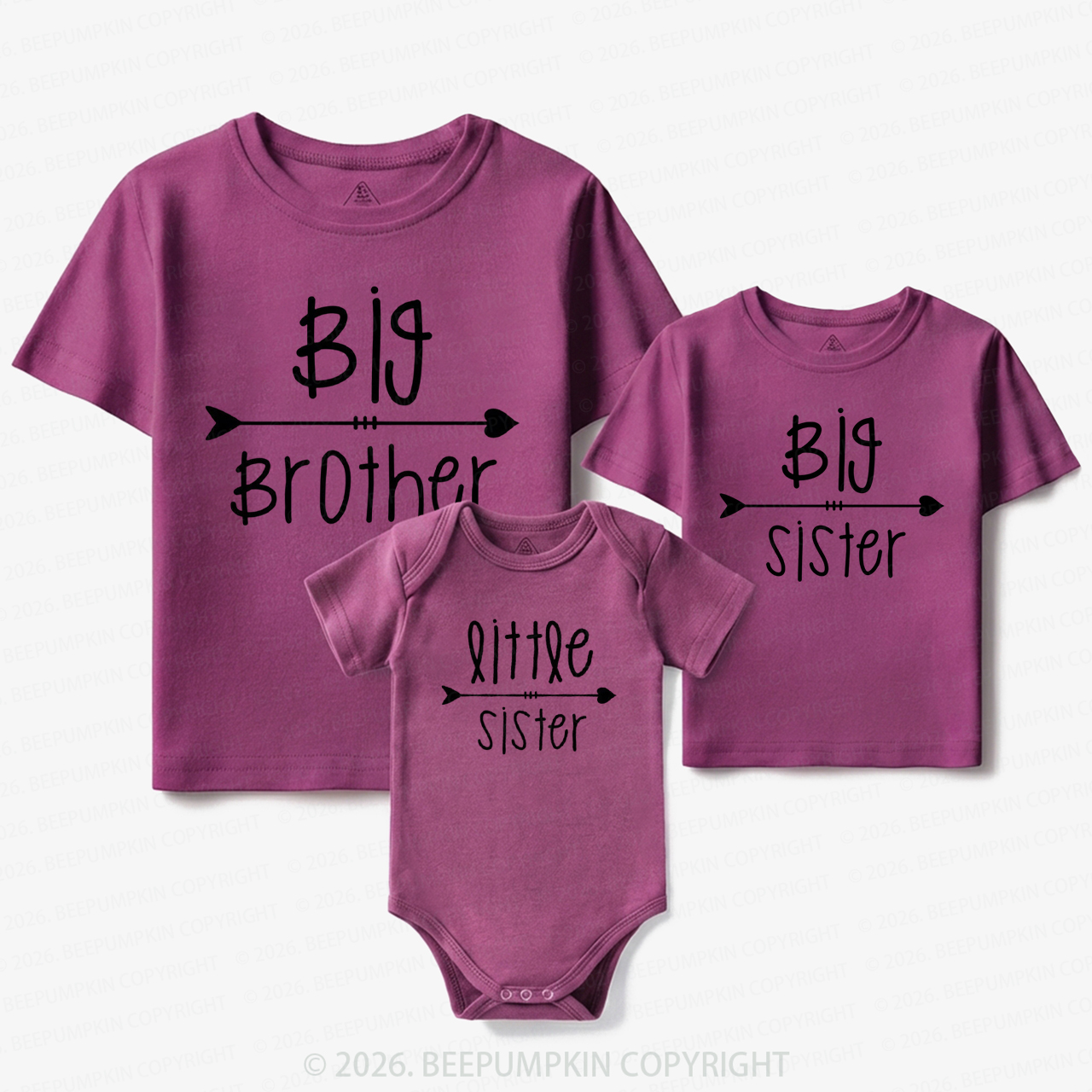 Big & Little Arrows Matching Tees For Siblings