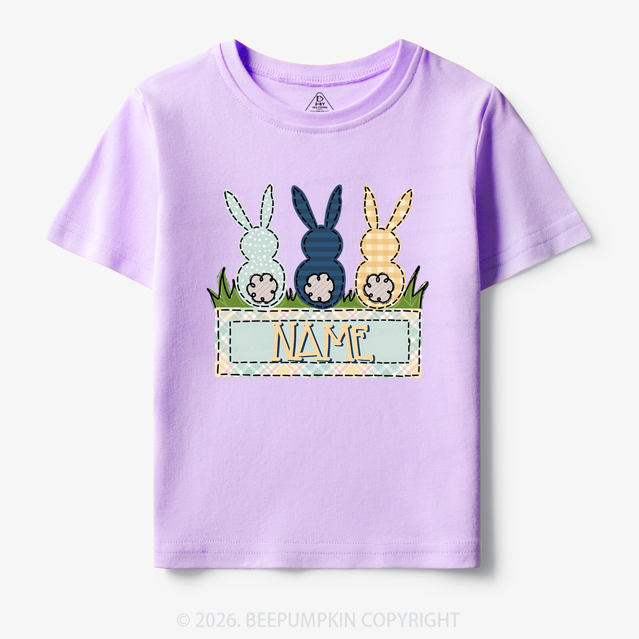 Personalized Name Easter Bunny Trio Toddler&Kid's Tees