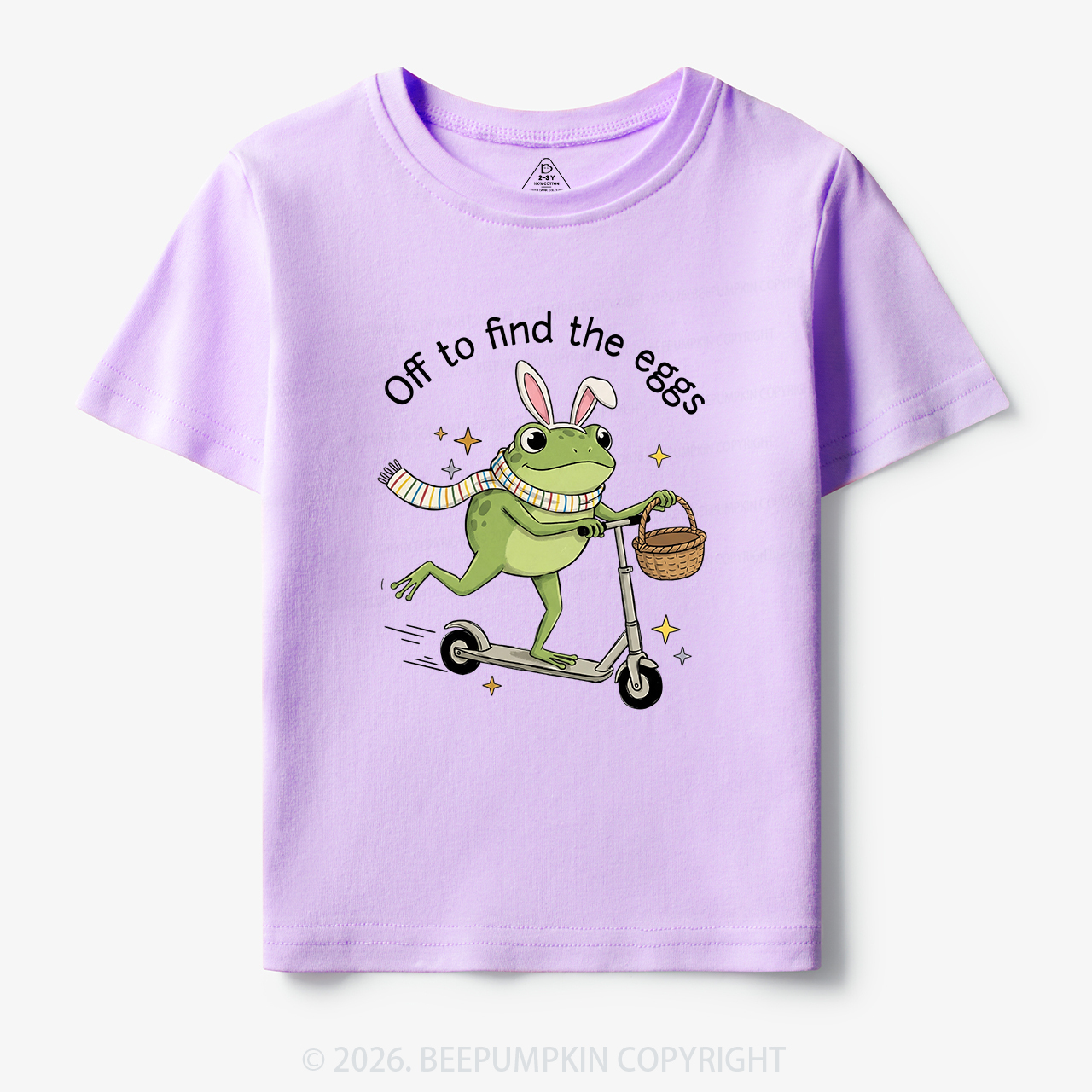 Funny Frog on Scooter Easter Egg Toddler&Kid's Tees 7