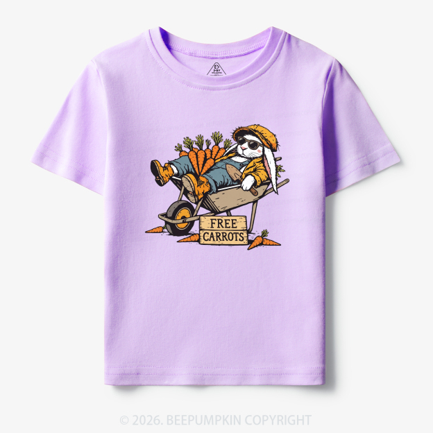 Cool Bunny Free Carrots Easter Toddler&Kid's Tees