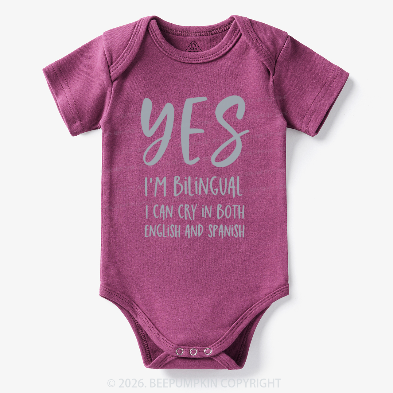 Personalized Color Funny Bilingual Bodysuit