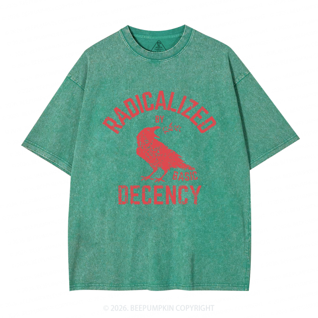 Radicalized By Basic Decency Equality Washed T-Shirts