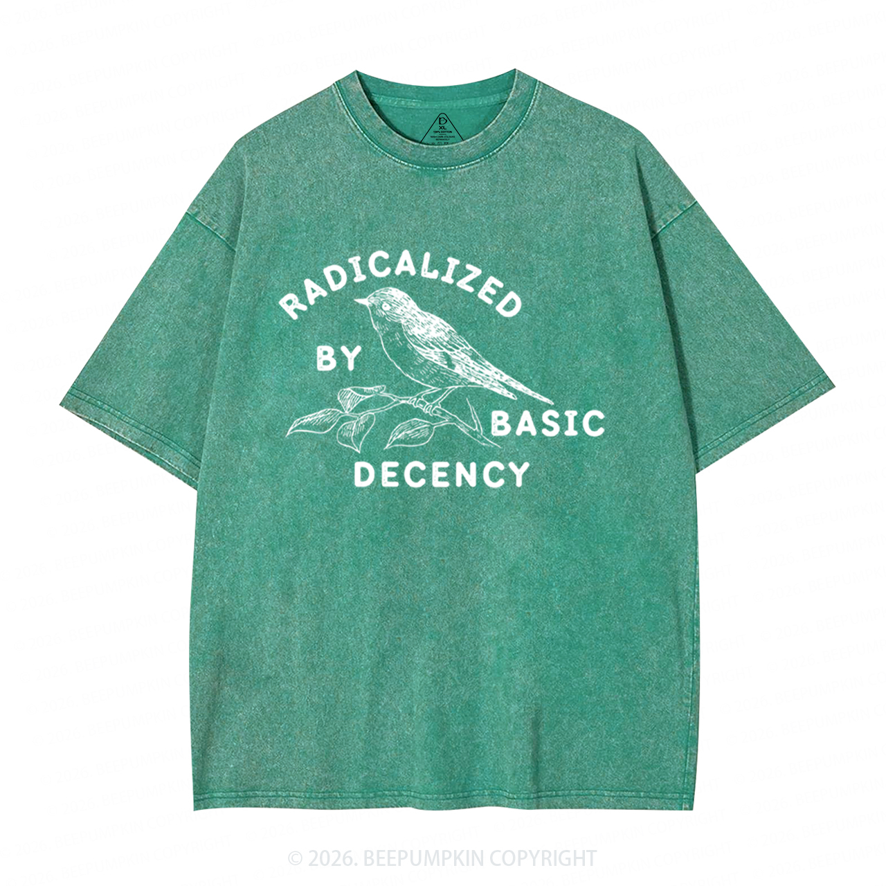 Radicalized By Basic Decency Activist Washed T-Shirts