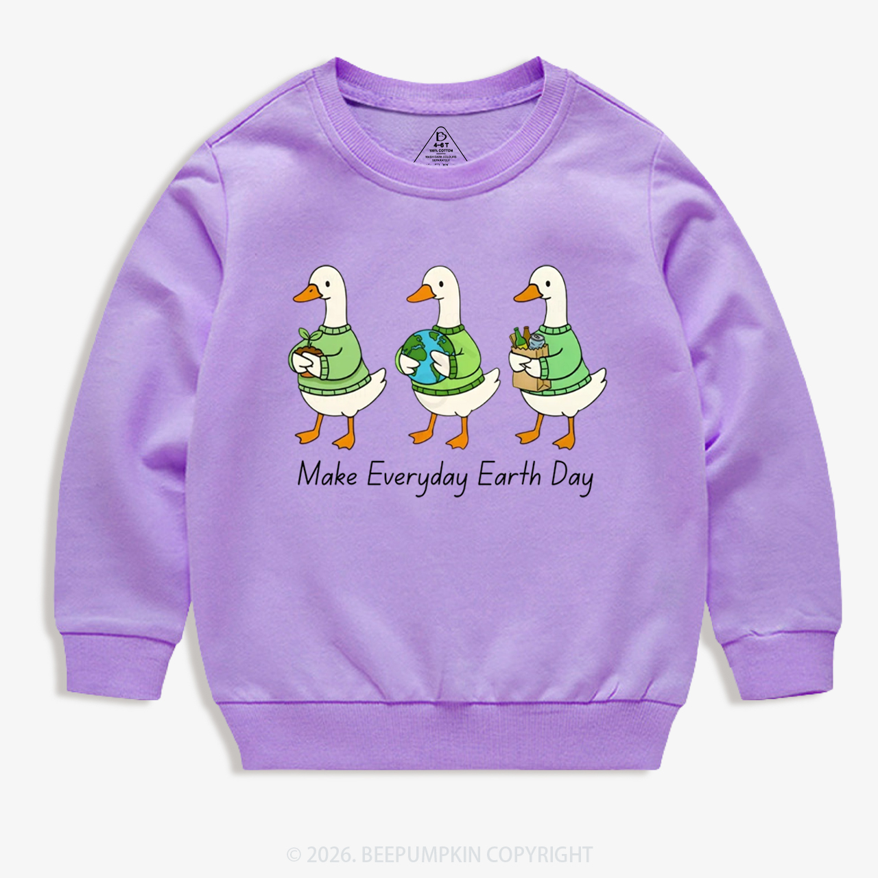 Make Everyday Earth Day Silly Goose Kid's Sweatshirt