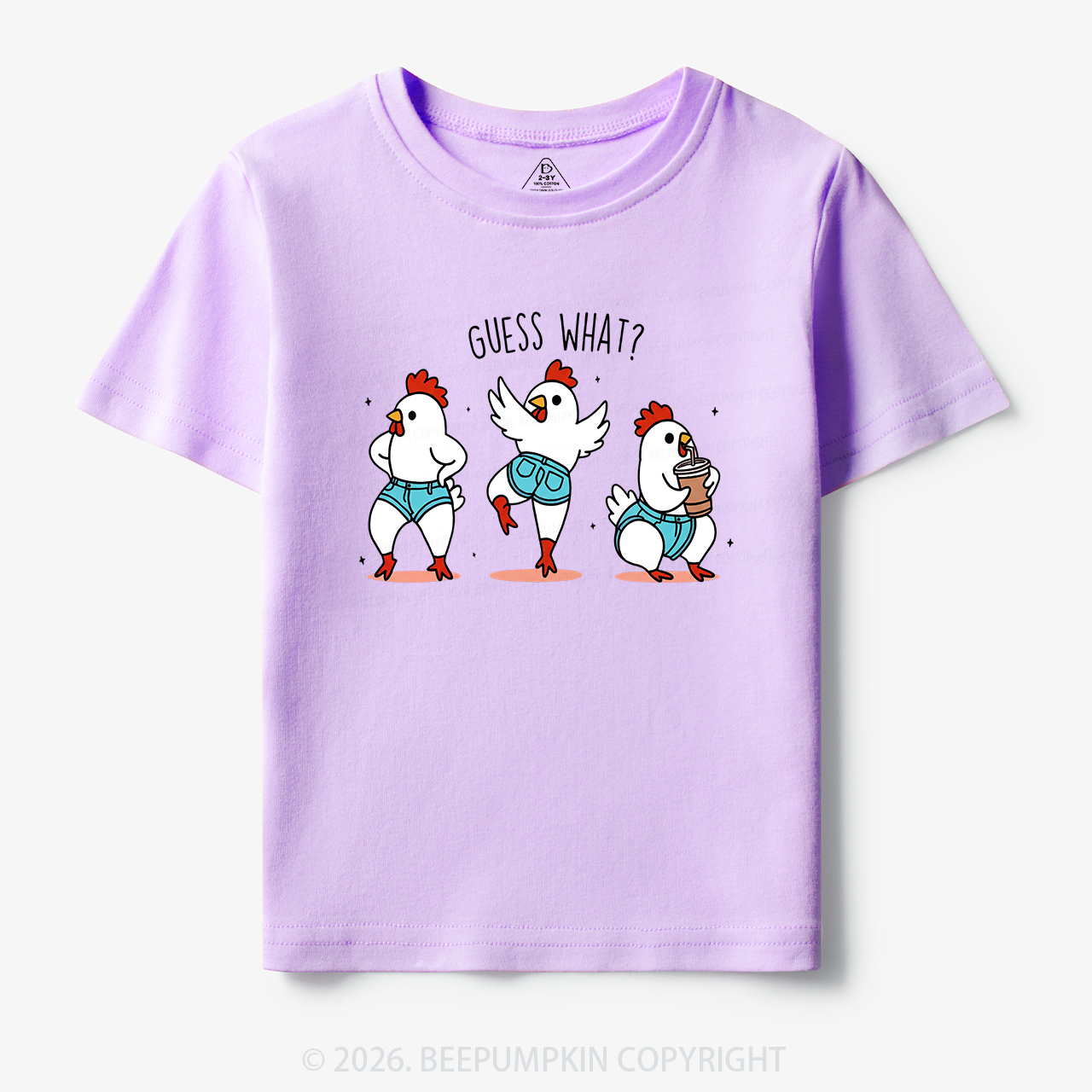Guess What Chicken Butt Funny Western Toddler&Kid's Tees