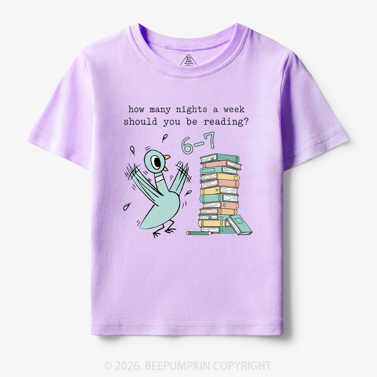 How Many Nights A Week Should You Be Reading 6-7 Toddler&Kid's Tees