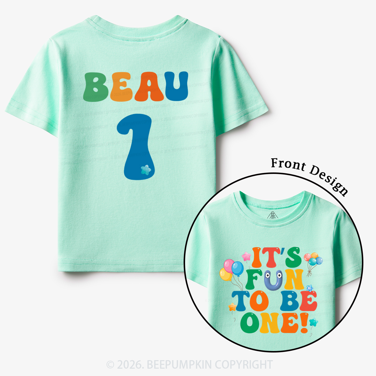 Personalized Fun To Be One Birthday Toddler&Kid's Tees