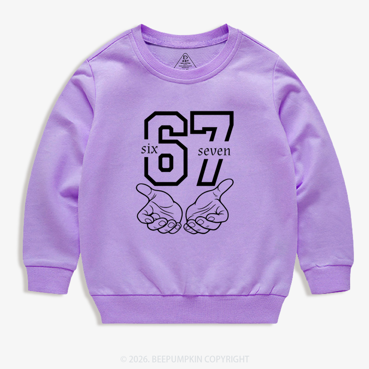 Six Seven Funny Meme Kid's Sweatshirt