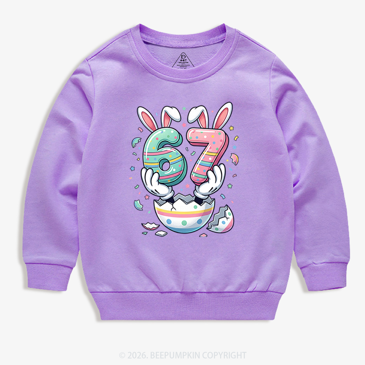 67 Easter Bunny Funny Kid's Sweatshirt
