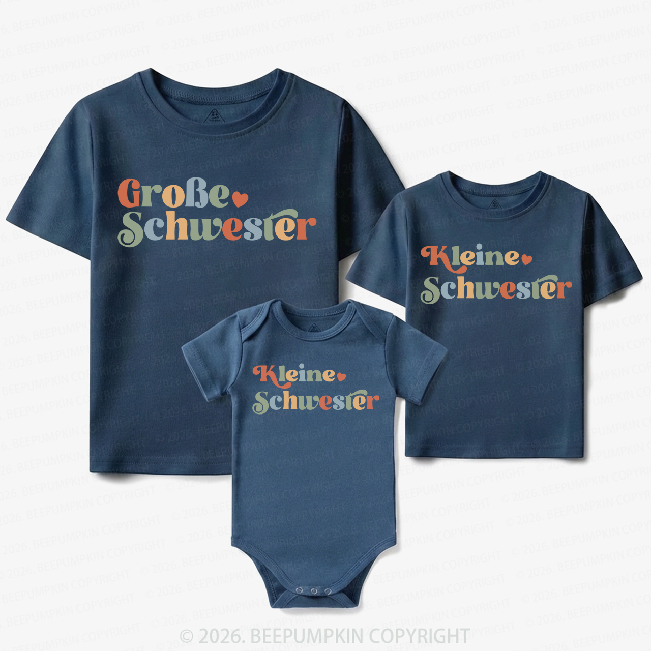 Große Schwester Pregnancy Announcement Matching Tees For Siblings