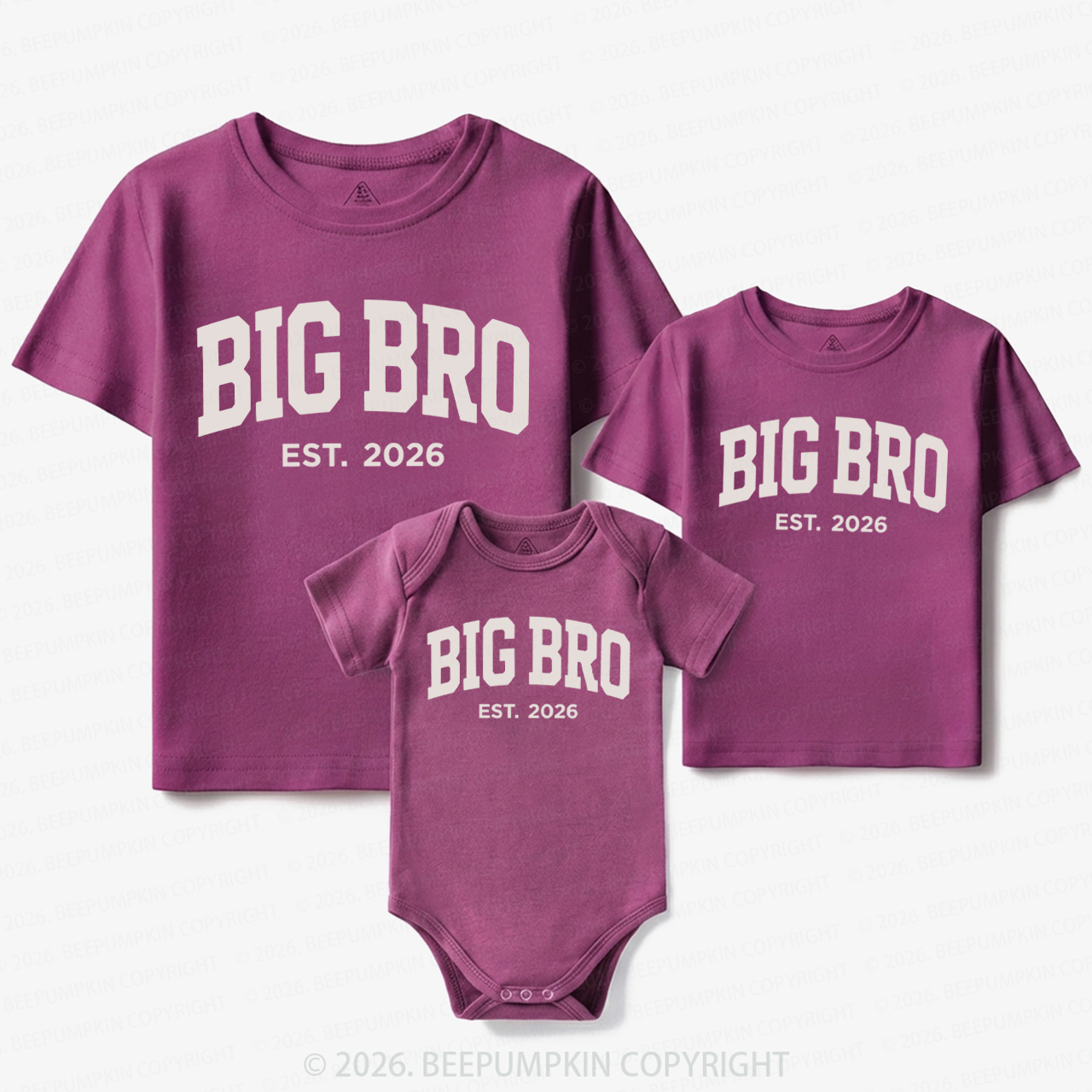 Big Bro Est 2026 Matching Tees For Siblings