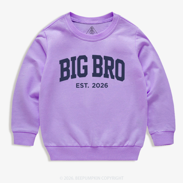 Big Bro Est 2026 Kid's Sweatshirt