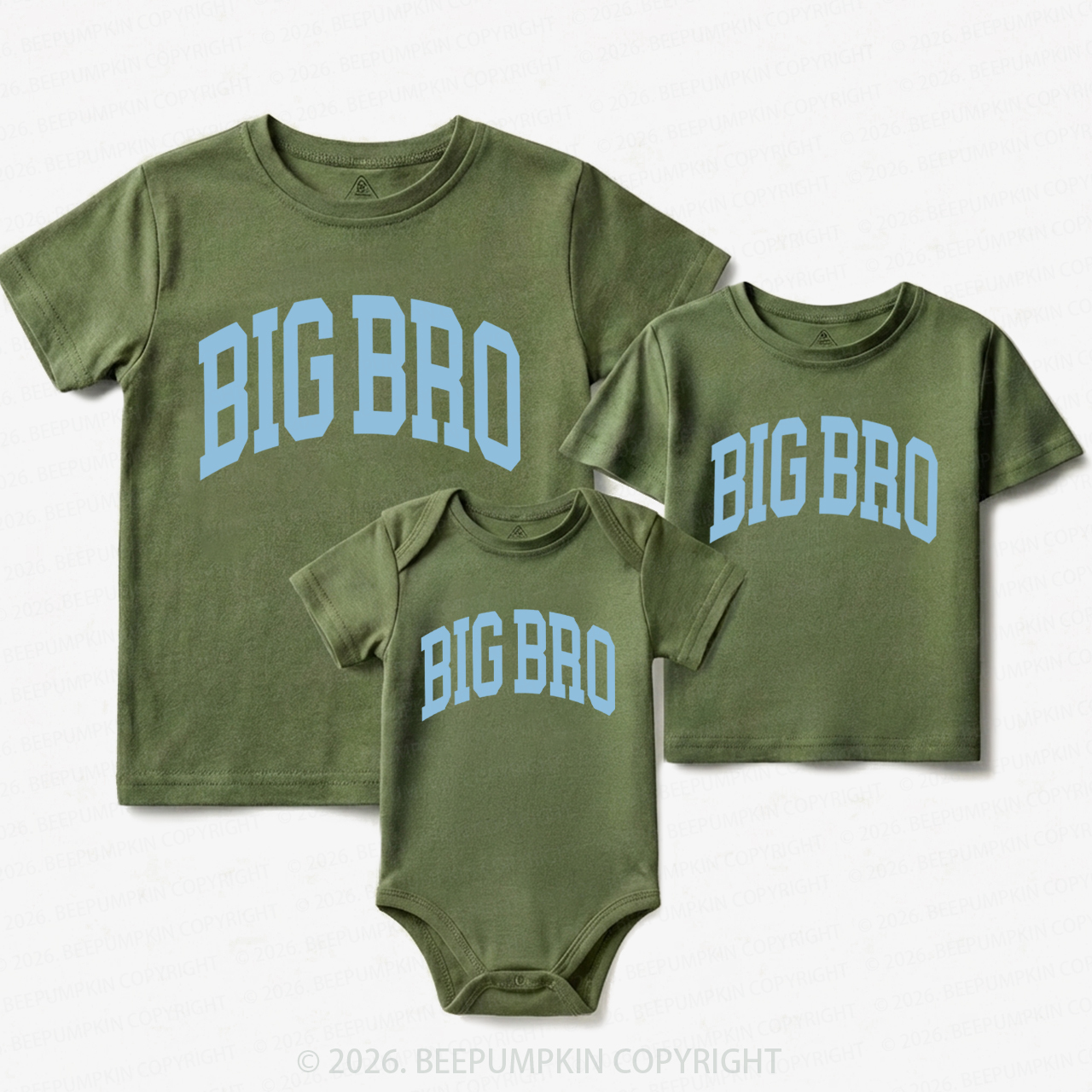 Big Bro Boho Natural Matching Tees For Siblings