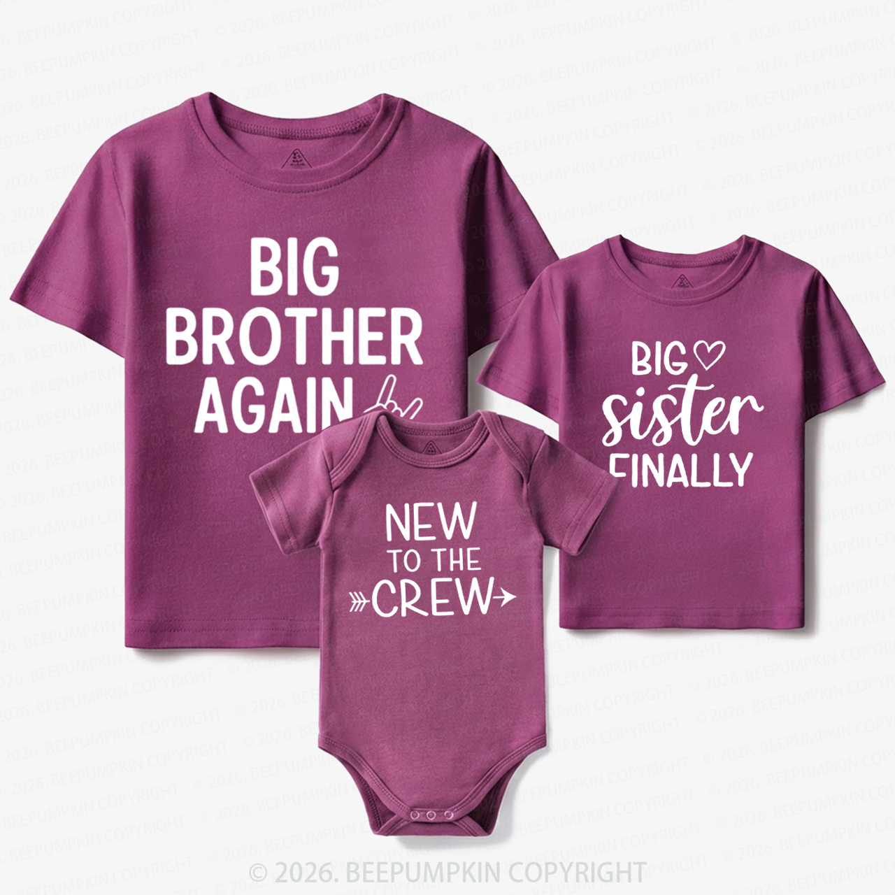 Big Brother Again Sister Finally New to Crew Matching Tees For Siblings