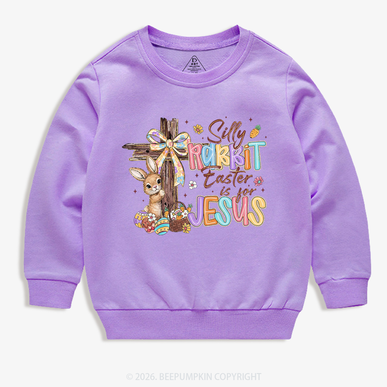 Silly Rabbit Easter Is For Jesus Kid's Sweatshirt