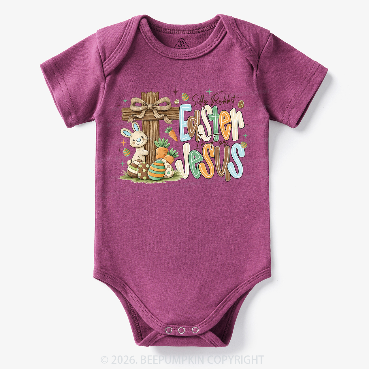 Easter If For Jesus Thrifted Farmhouse Bunny Bodysuit