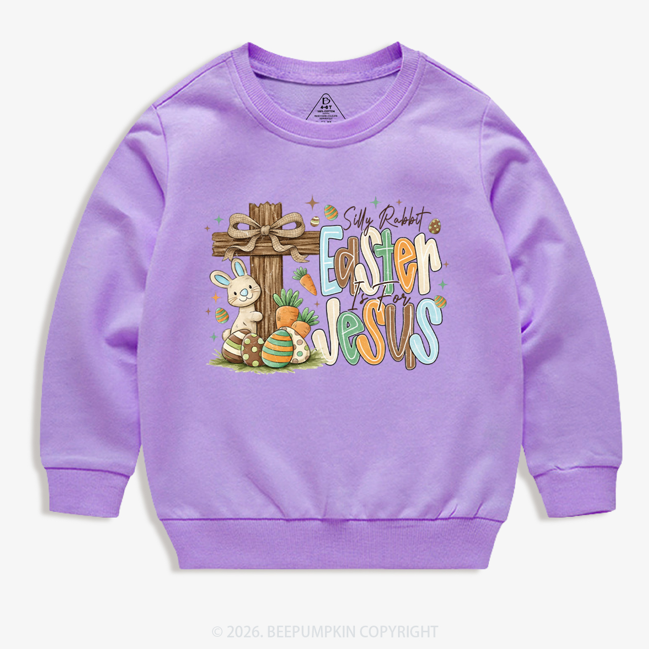 Easter If For Jesus Thrifted Farmhouse Bunny Kid's Sweatshirt
